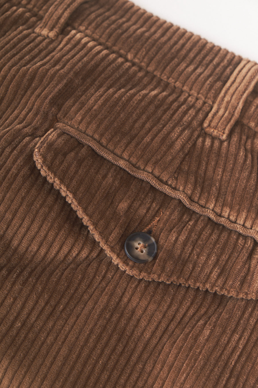 Magic Quiver - Pleated Corduroy Pants - Brown